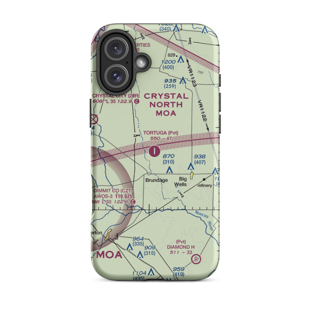 Tortuga Ranch Airport (XA93) VFR Sectional  Tough iPhone Case iPhone 16 Plus model shown