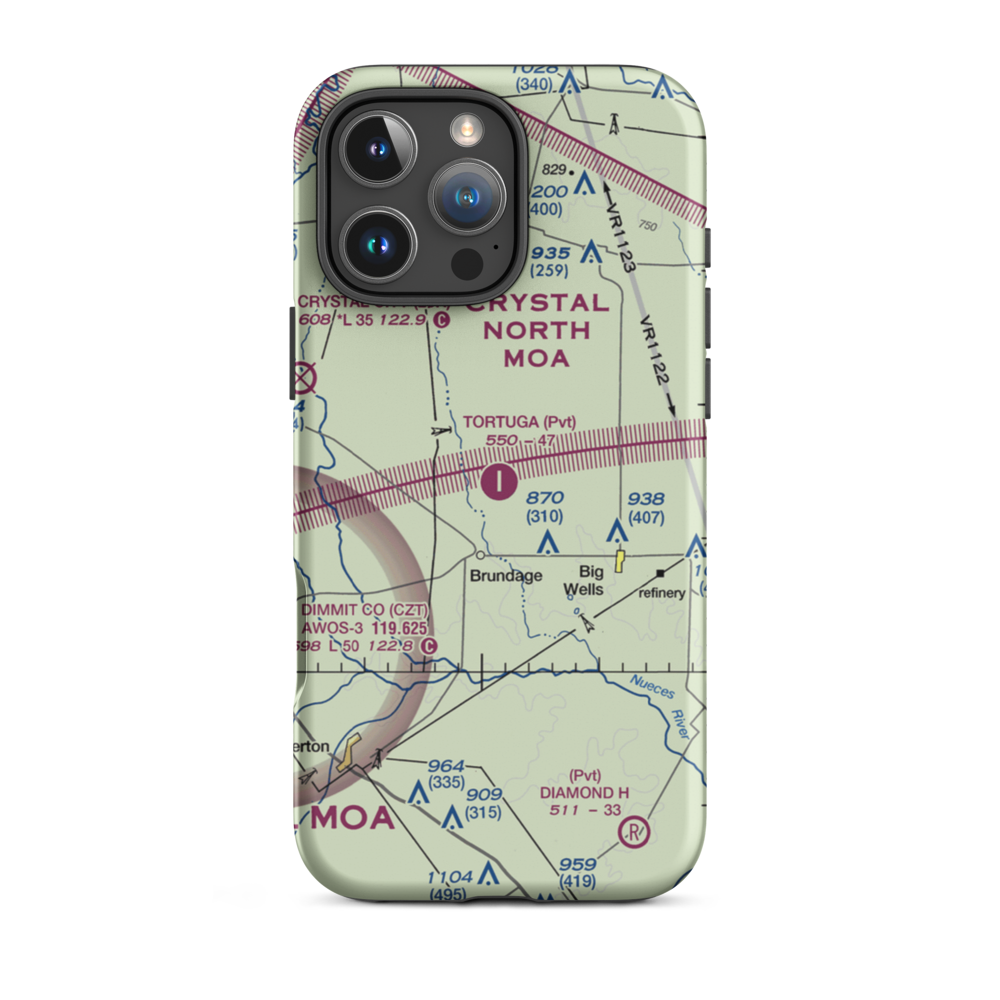 Tortuga Ranch Airport (XA93) VFR Sectional  Tough iPhone Case iPhone 16 Pro Max model shown