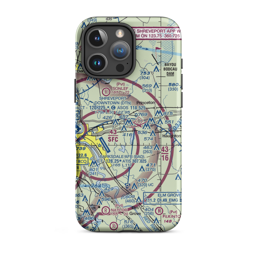 Touchstone Ridge Ultralightport (84LA) VFR Sectional  Tough iPhone Case iPhone 16 Pro Max model shown