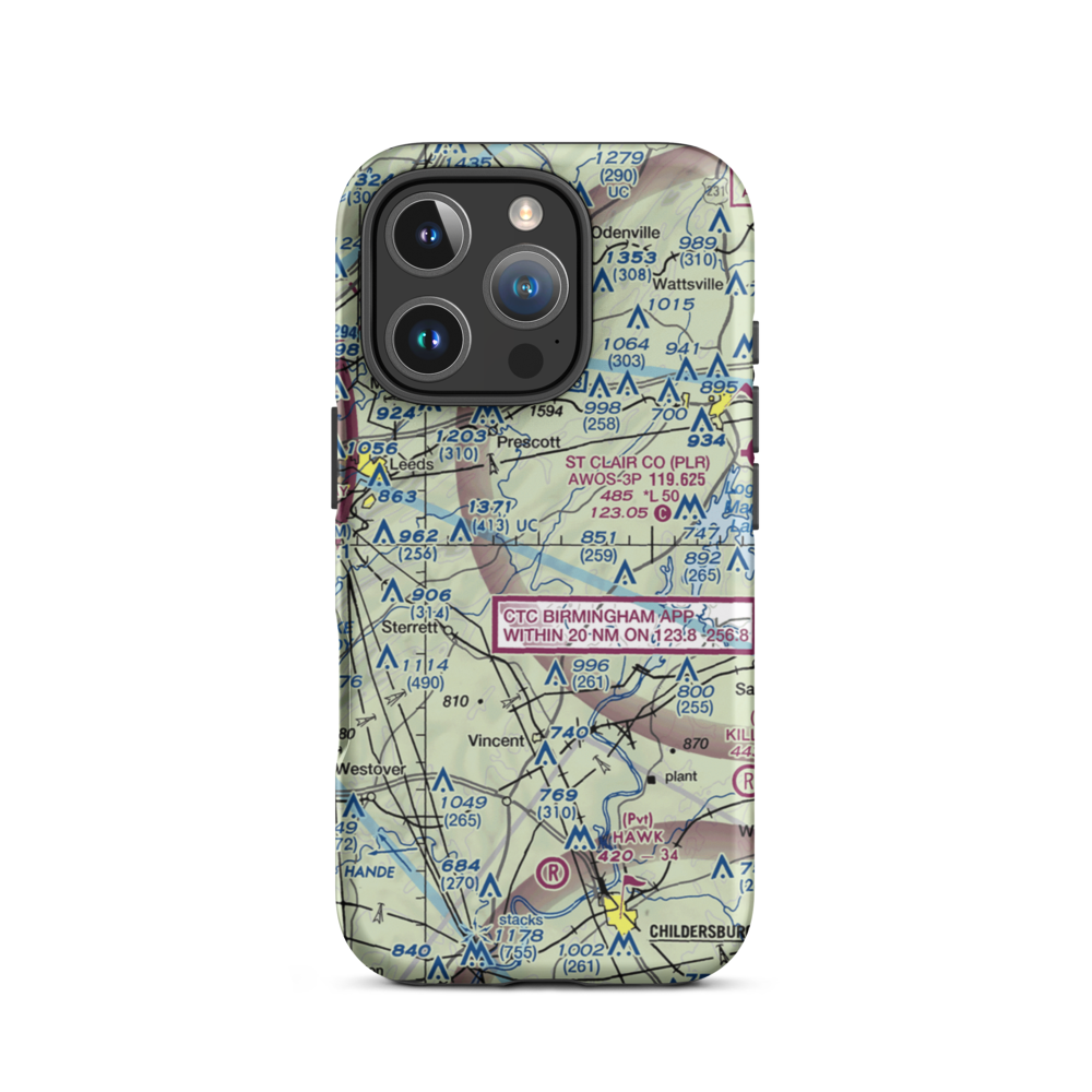 Town & Country Airpark (3AL6) VFR Sectional  Tough iPhone Case iPhone 16 Pro model shown