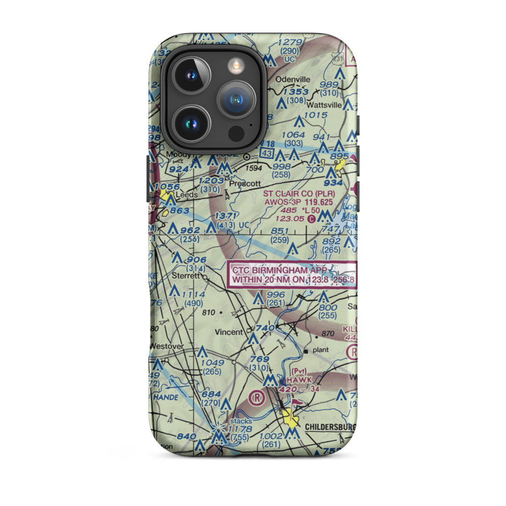 Town & Country Airpark (3AL6) VFR Sectional  Tough iPhone Case iPhone 16 Pro Max model shown