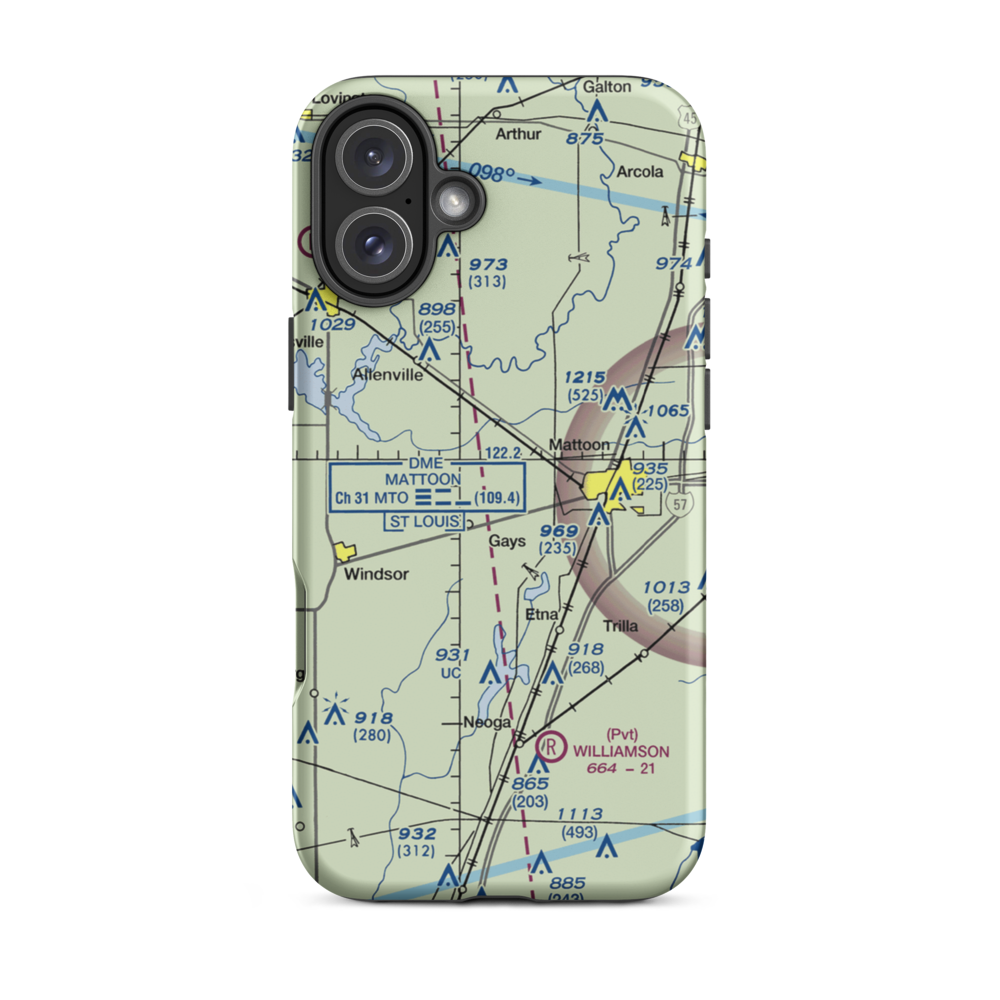 Townley Farms Airport (9LL9) VFR Sectional  Tough iPhone Case iPhone 16 Plus model shown