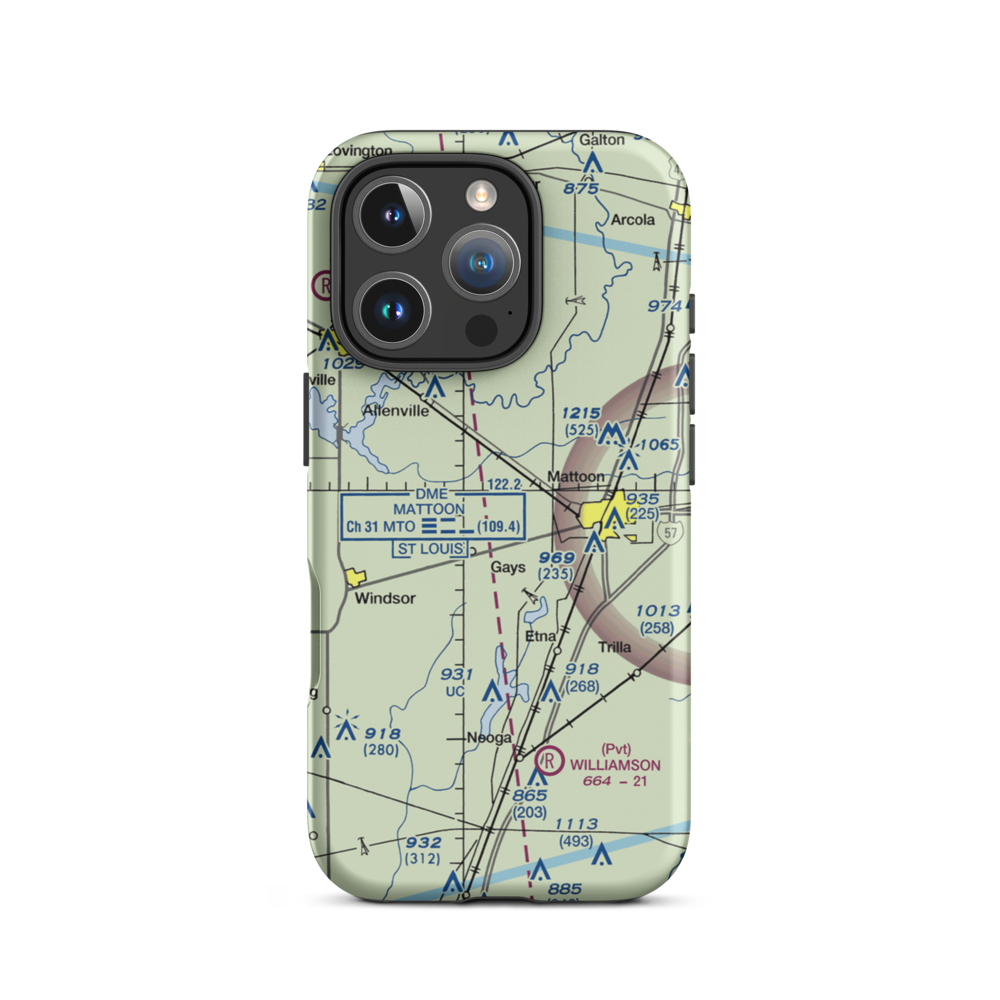 Townley Farms Airport (9LL9) VFR Sectional  Tough iPhone Case iPhone 16 Pro model shown