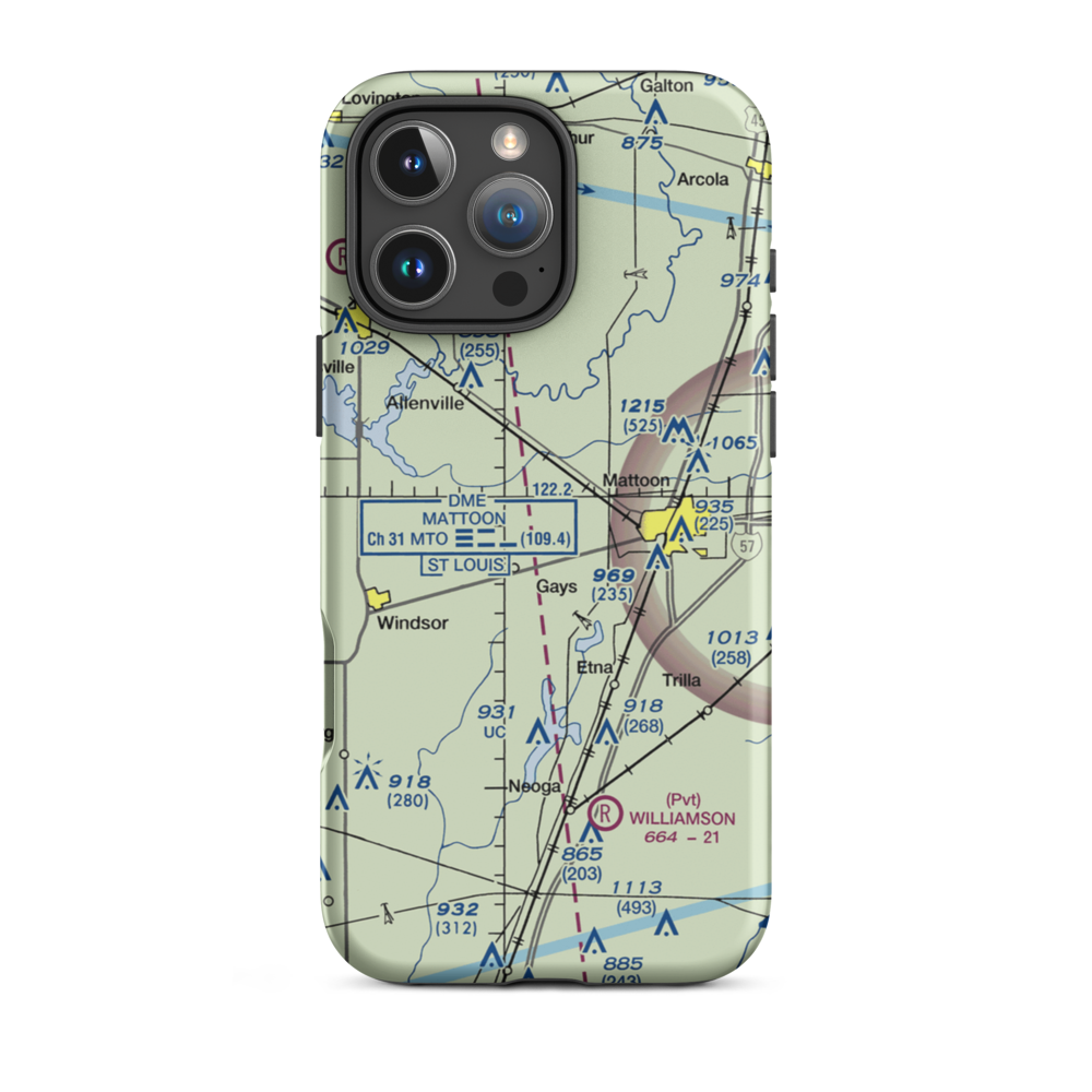 Townley Farms Airport (9LL9) VFR Sectional  Tough iPhone Case iPhone 16 Pro Max model shown