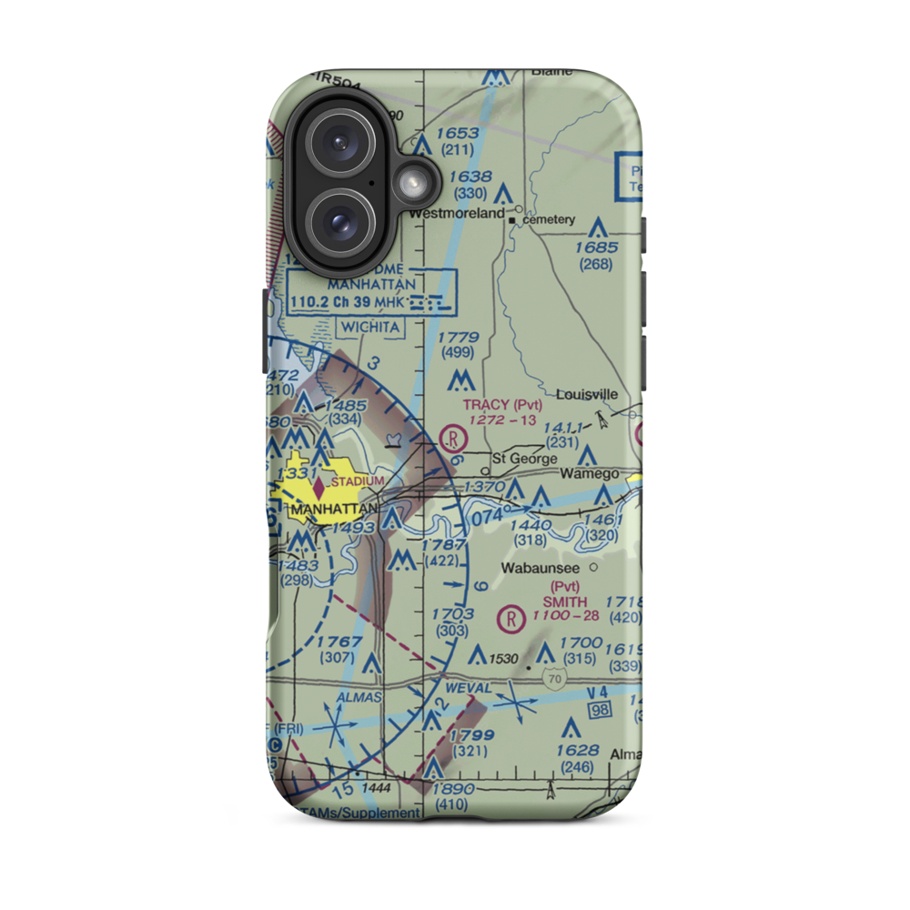 Tracy Airport (5KS6) VFR Sectional  Tough iPhone Case iPhone 16 Plus model shown