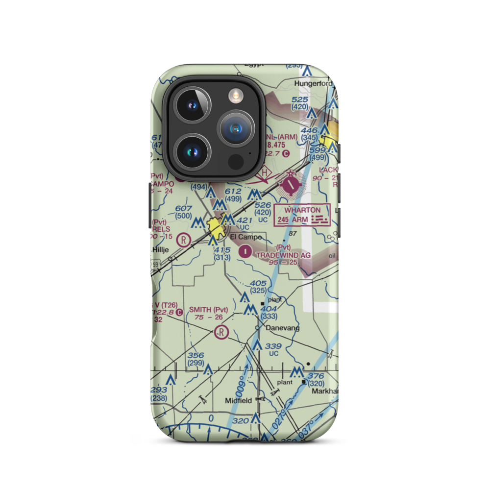 Tradewind Agricultural Airport (8TE8) VFR Sectional  Tough iPhone Case iPhone 16 Pro model shown