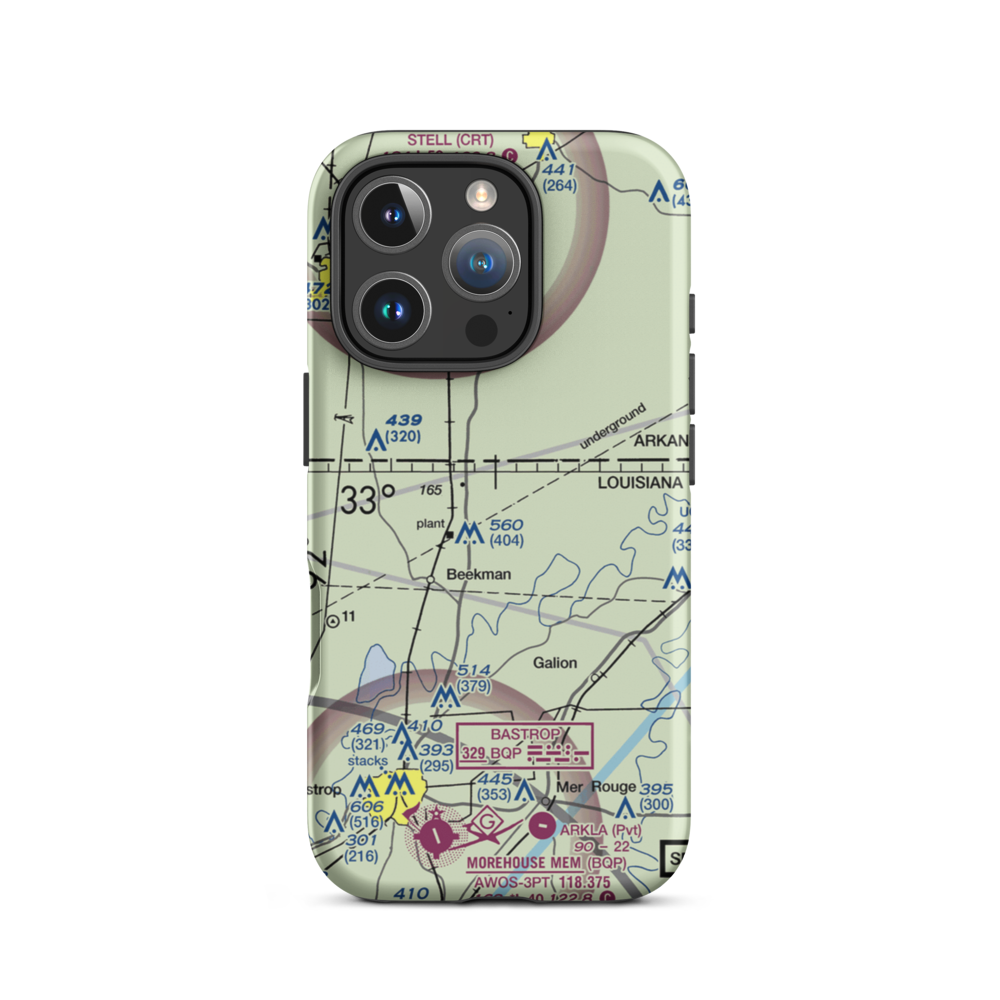 Travis Airport (LA63) VFR Sectional  Tough iPhone Case iPhone 16 Pro model shown