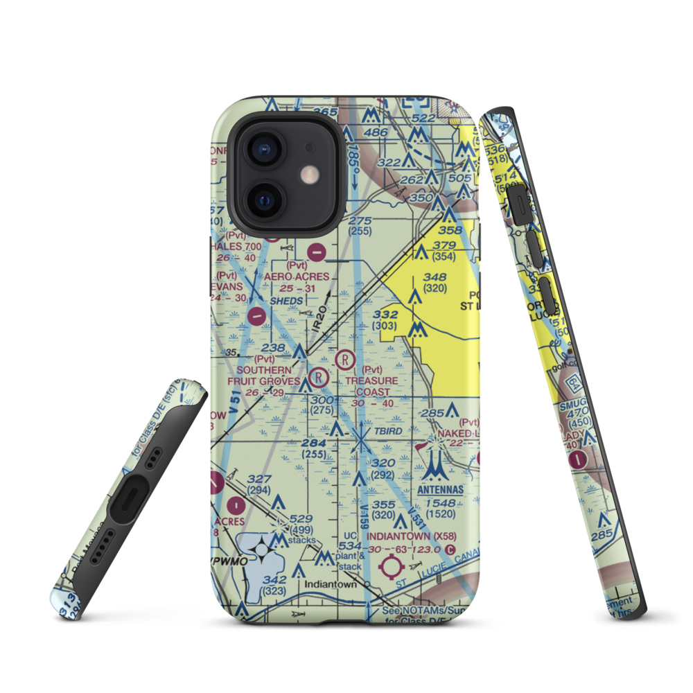 Treasure Coast Airpark (FL37) VFR Sectional  Tough iPhone Case iPhone 12 model shown