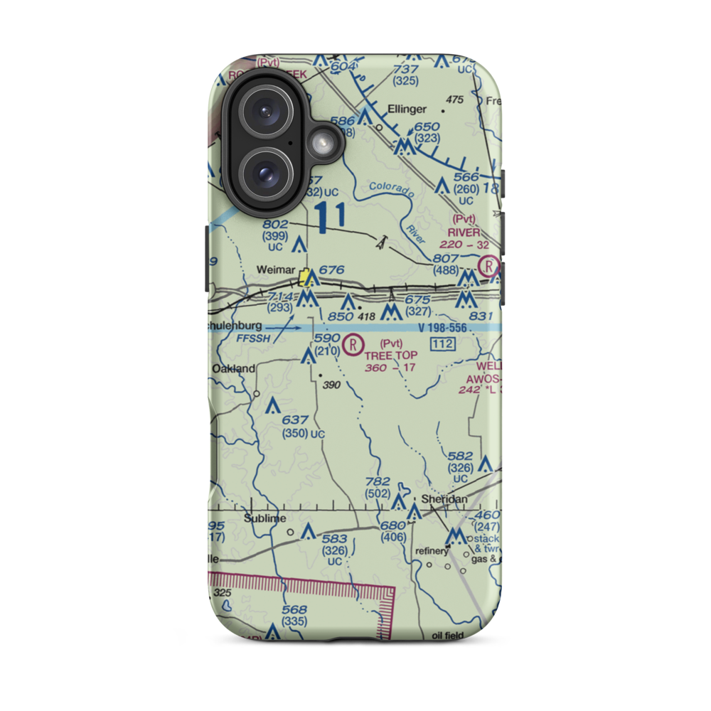 Tree Top Air Airport (TT00) VFR Sectional  Tough iPhone Case iPhone 16 Plus model shown