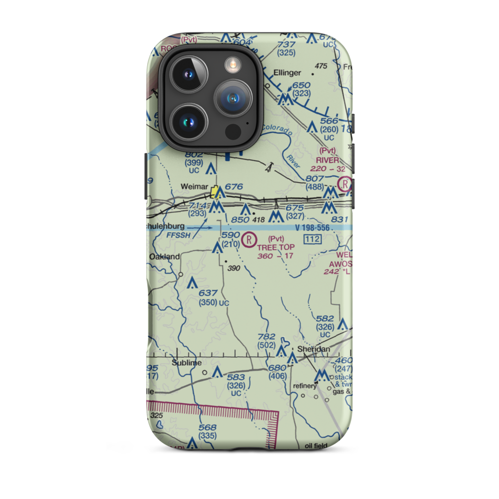 Tree Top Air Airport (TT00) VFR Sectional  Tough iPhone Case iPhone 16 Pro Max model shown