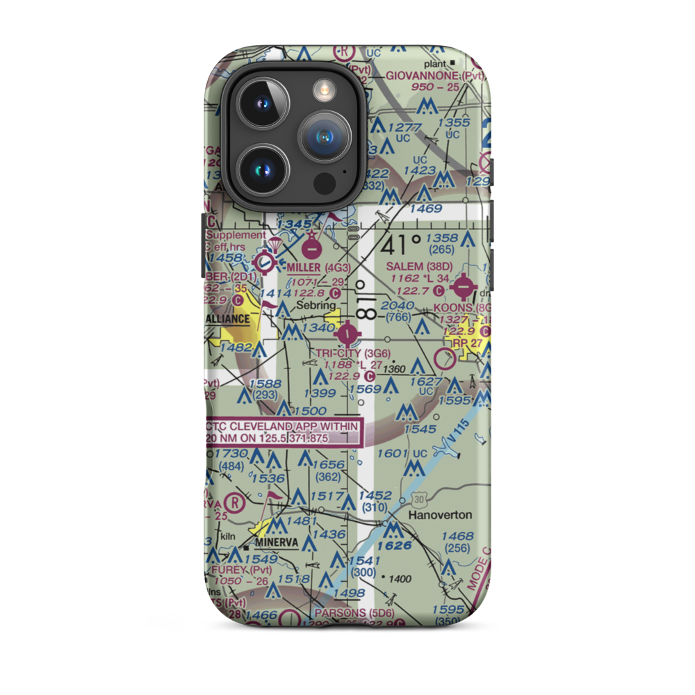 Tri City Airport (3G6) VFR Sectional  Tough iPhone Case iPhone 16 Pro Max model shown