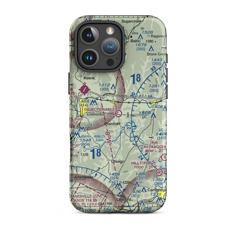 Tri-City Airport (80G) VFR Sectional  Tough iPhone Case iPhone 16 Pro Max model shown