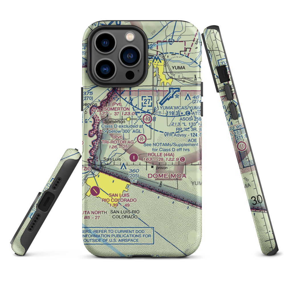 Tri-Rotor Ag Services Airport (AZ25) VFR Sectional  Tough iPhone Case iPhone 13 Pro Max model shown