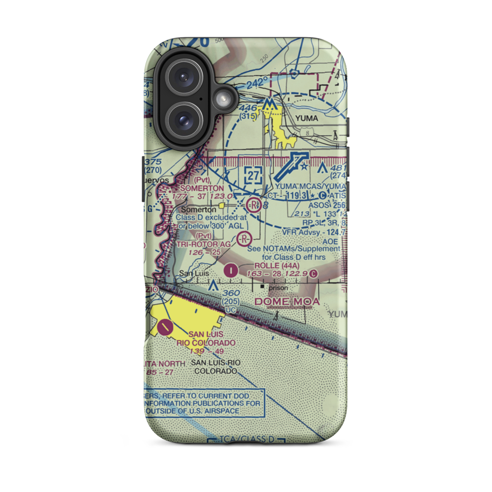 Tri-Rotor Ag Services Airport (AZ25) VFR Sectional  Tough iPhone Case iPhone 16 Plus model shown