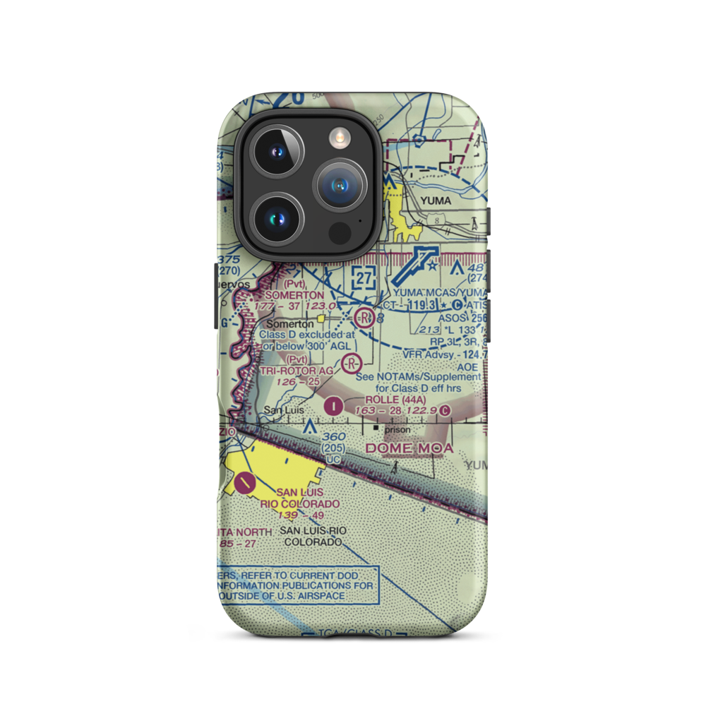 Tri-Rotor Ag Services Airport (AZ25) VFR Sectional  Tough iPhone Case iPhone 16 Pro model shown