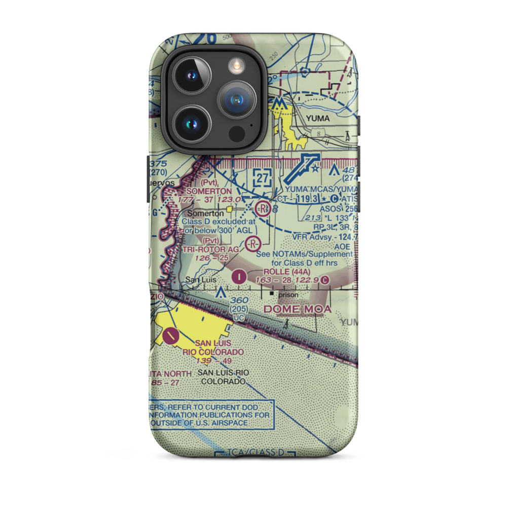 Tri-Rotor Ag Services Airport (AZ25) VFR Sectional  Tough iPhone Case iPhone 16 Pro Max model shown
