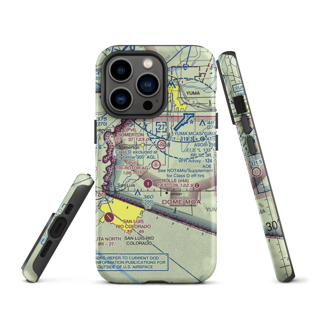 Tri-Rotor Ag Services Airport (AZ25) VFR Sectional  Tough iPhone Case iPhone 13 Pro model shown