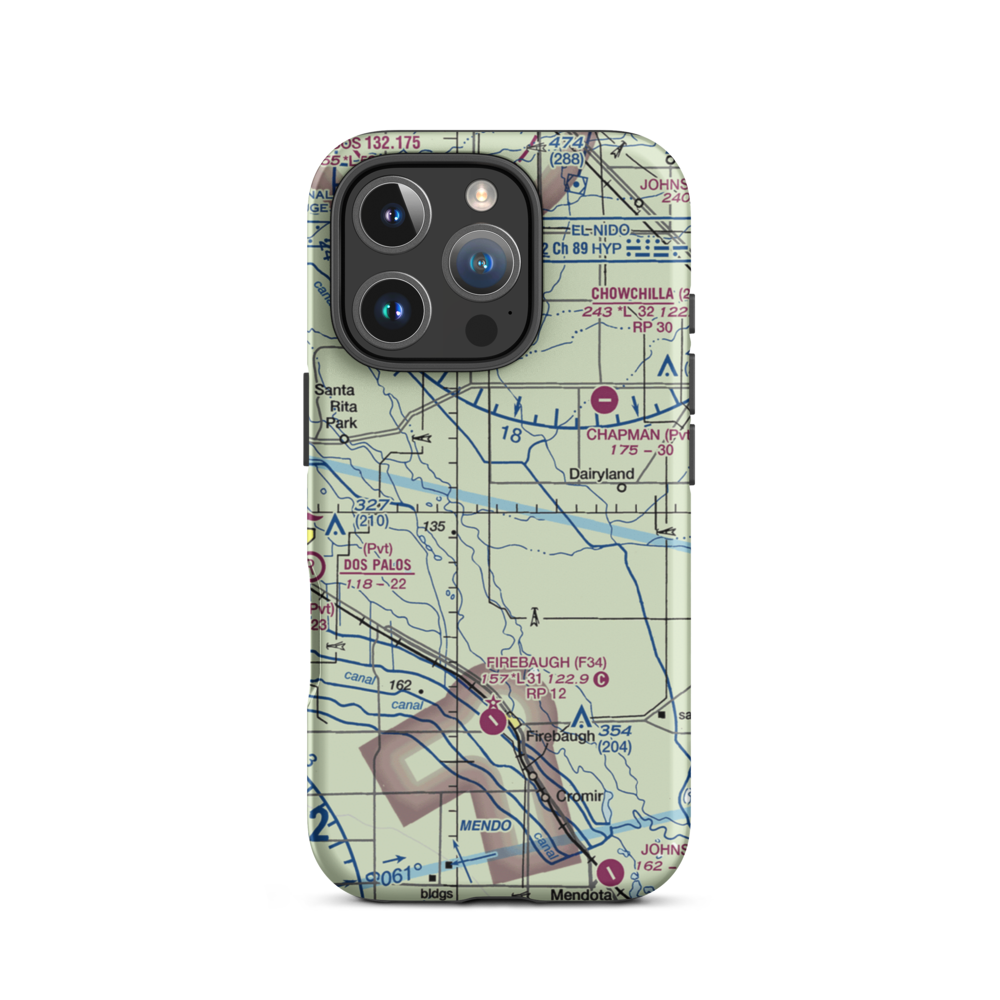 Triangle T Ranch Airport (66CL) VFR Sectional  Tough iPhone Case iPhone 16 Pro model shown