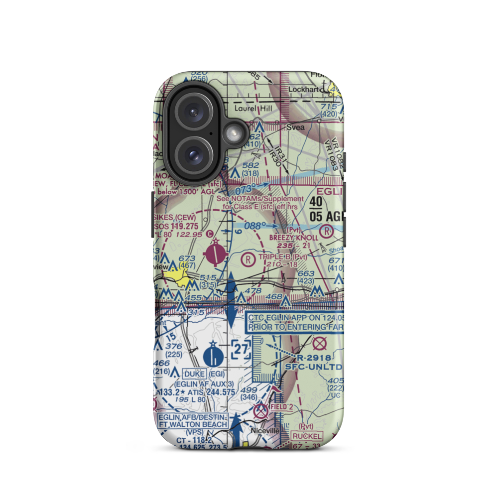 Triple B Airpark (FL81) VFR Sectional  Tough iPhone Case iPhone 16 model shown