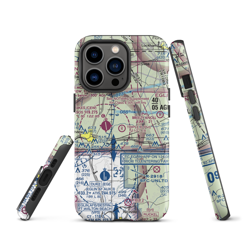 Triple B Airpark (FL81) VFR Sectional  Tough iPhone Case iPhone 13 Pro model shown