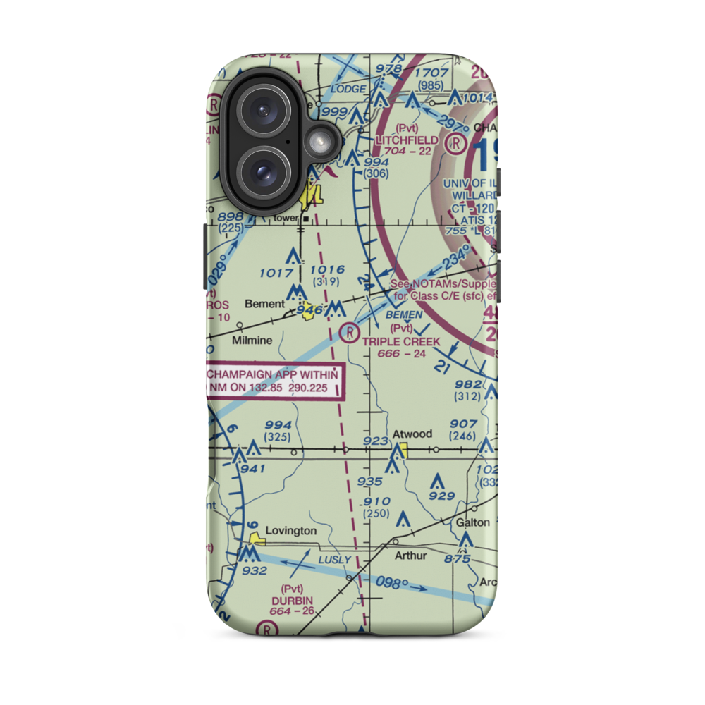 Triple Creek Airport (1IS2) VFR Sectional  Tough iPhone Case iPhone 16 Plus model shown