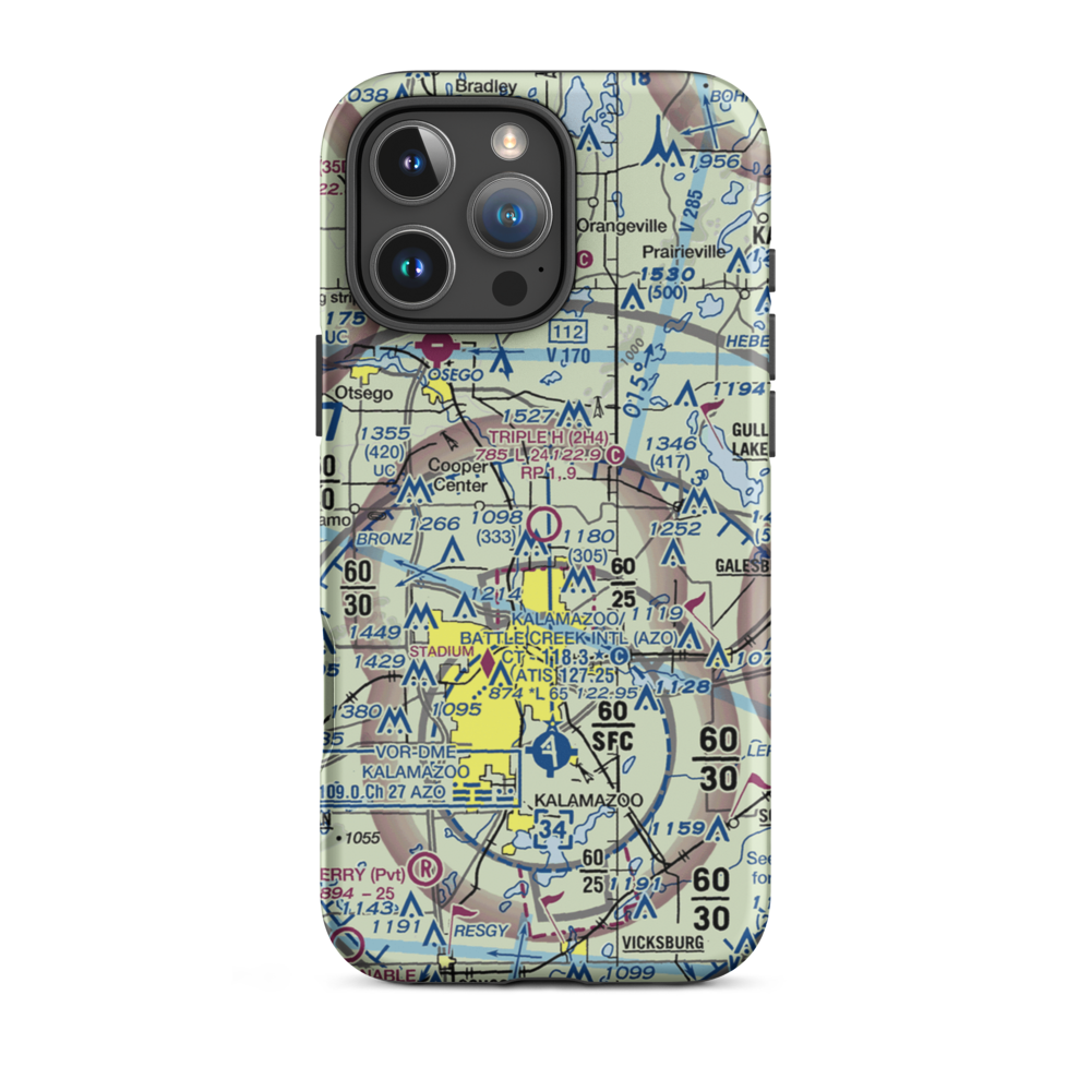 Triple H Airport (2H4) VFR Sectional  Tough iPhone Case iPhone 16 Pro Max model shown