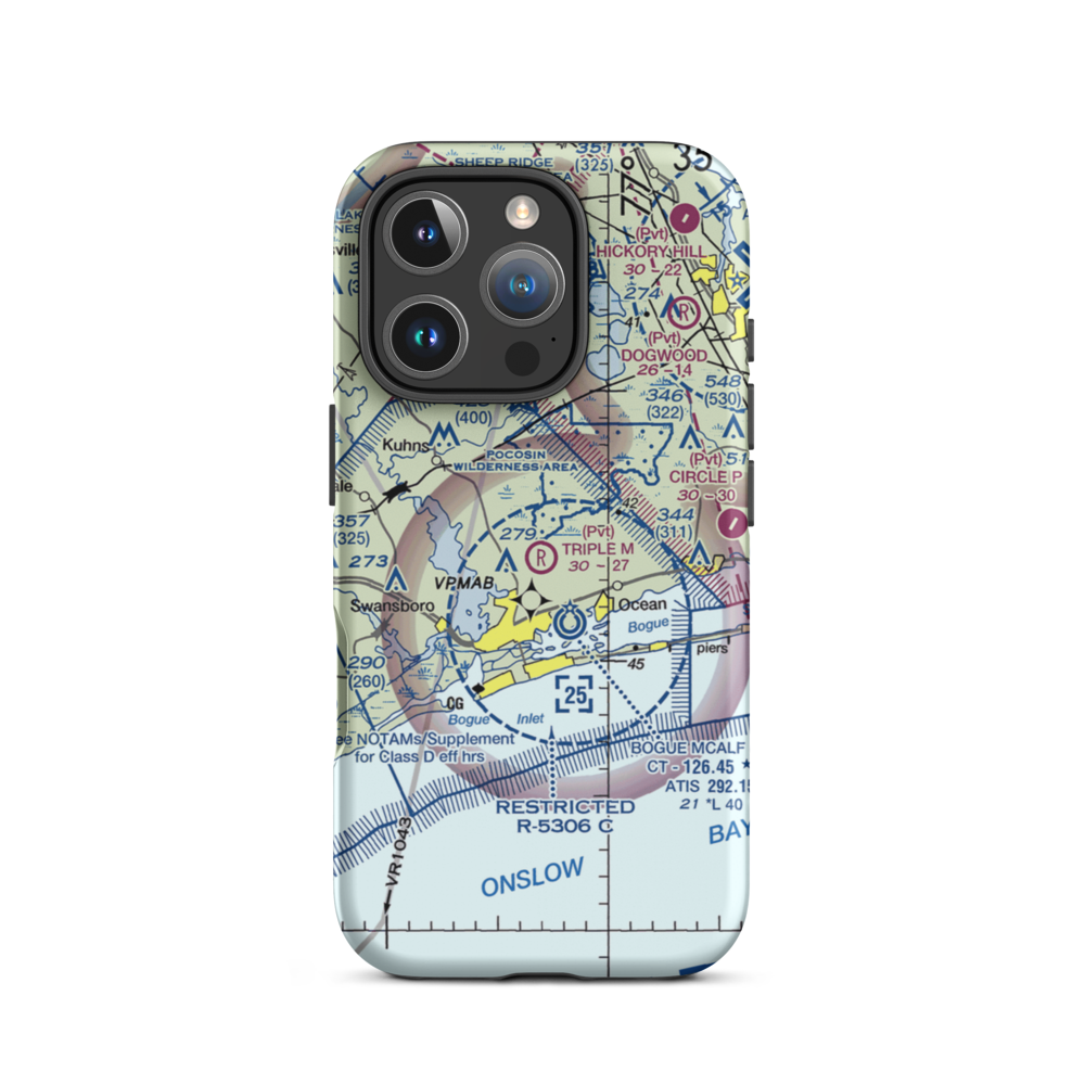 Triple M Airport (4NC5) VFR Sectional  Tough iPhone Case iPhone 16 Pro model shown
