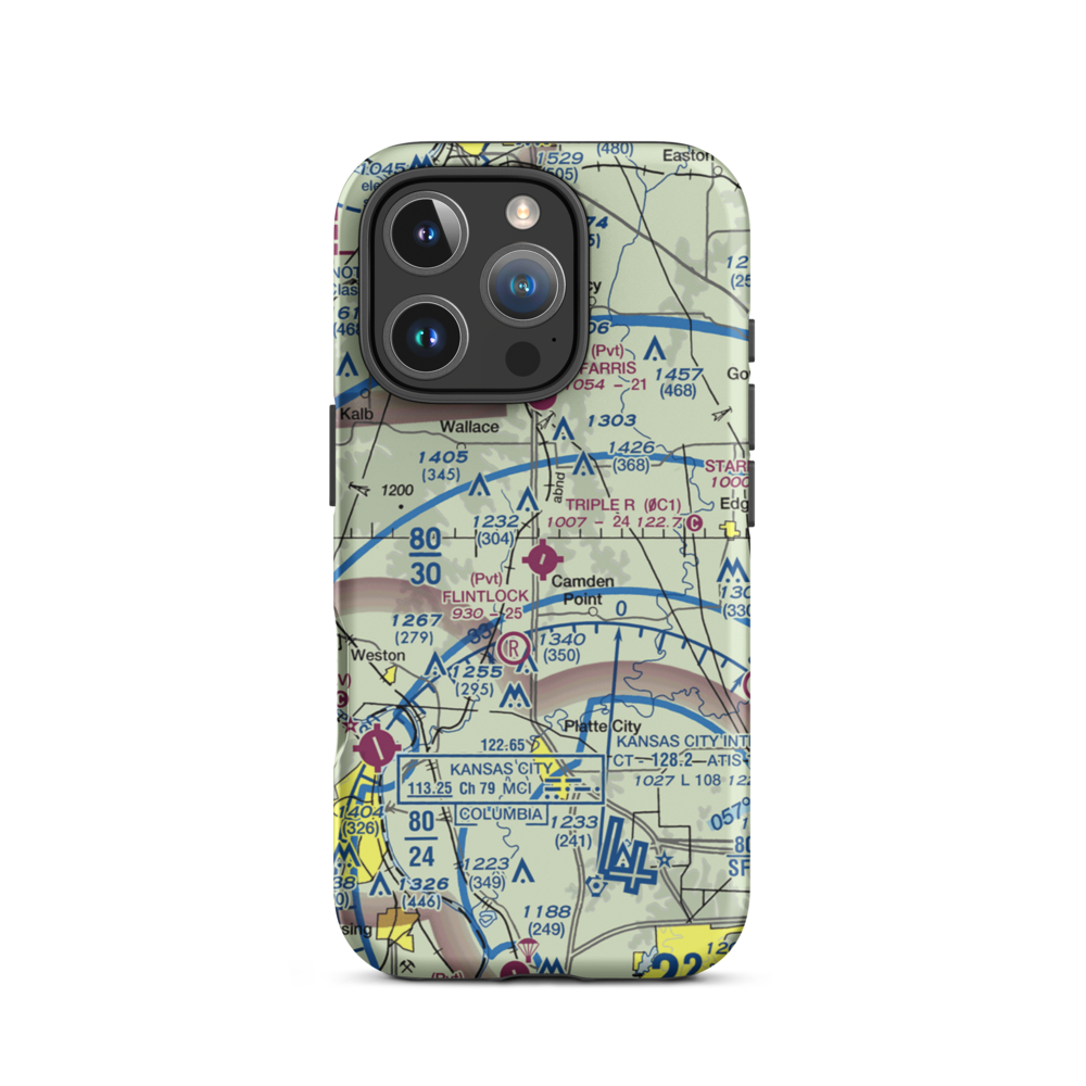 Triple R Airport (0C1) VFR Sectional  Tough iPhone Case iPhone 16 Pro model shown