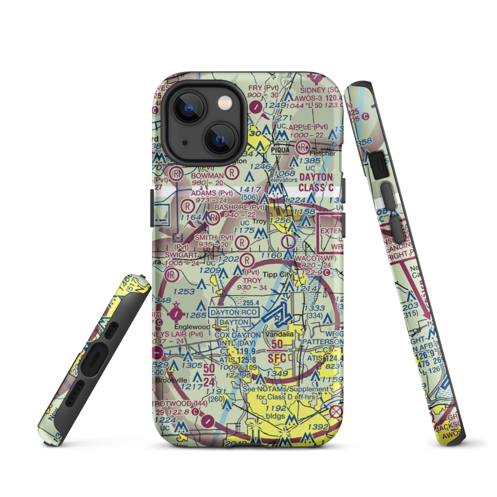 Troy Skypark Airport (37I) VFR Sectional  Tough iPhone Case iPhone 13 model shown