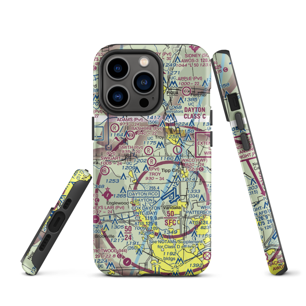 Troy Skypark Airport (37I) VFR Sectional  Tough iPhone Case iPhone 13 Pro model shown