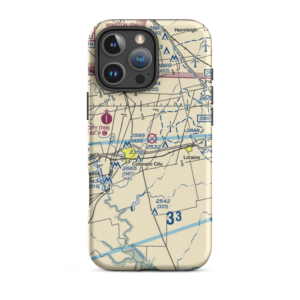 Trulock Ranch Field (7TE8) VFR Sectional  Tough iPhone Case iPhone 16 Pro Max model shown