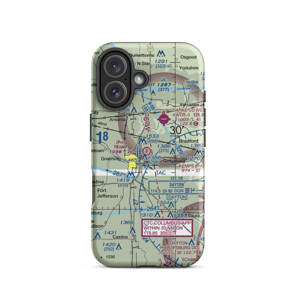 Trump Airport (16OI) VFR Sectional  Tough iPhone Case iPhone 16 model shown