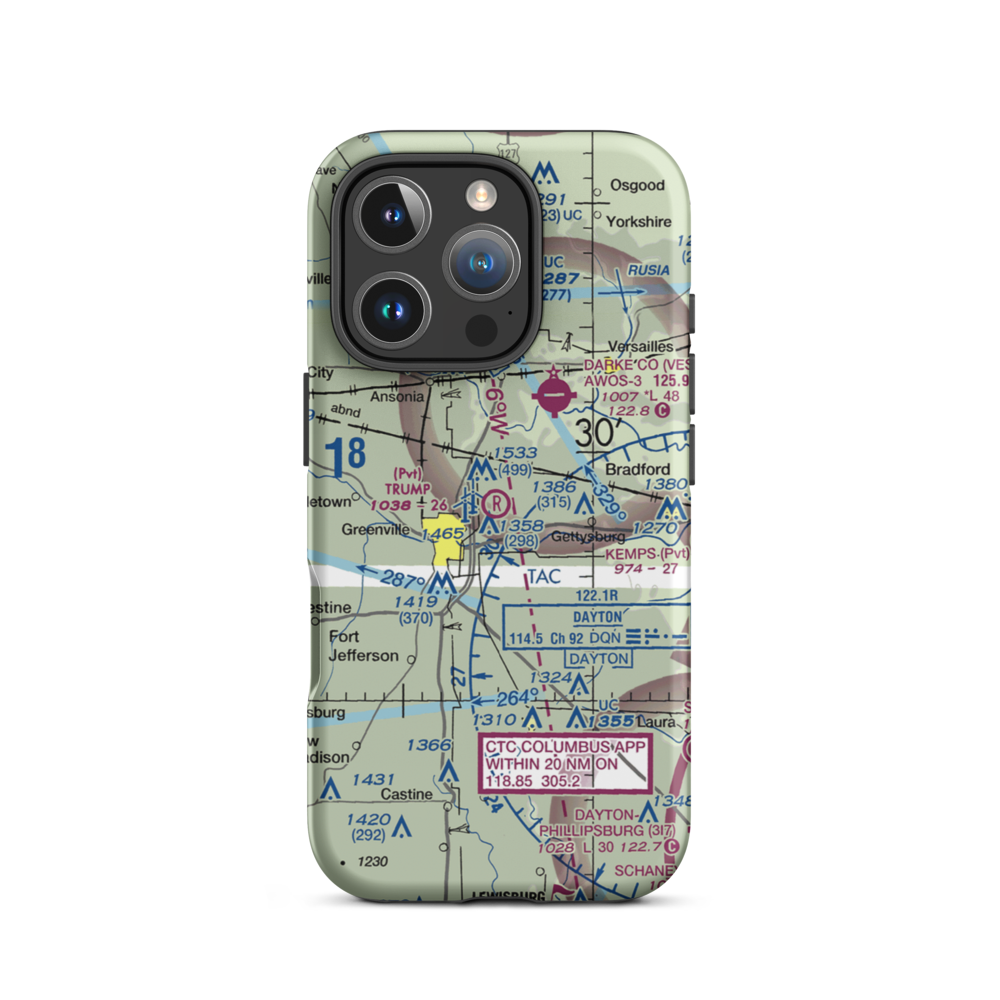 Trump Airport (16OI) VFR Sectional  Tough iPhone Case iPhone 16 Pro model shown