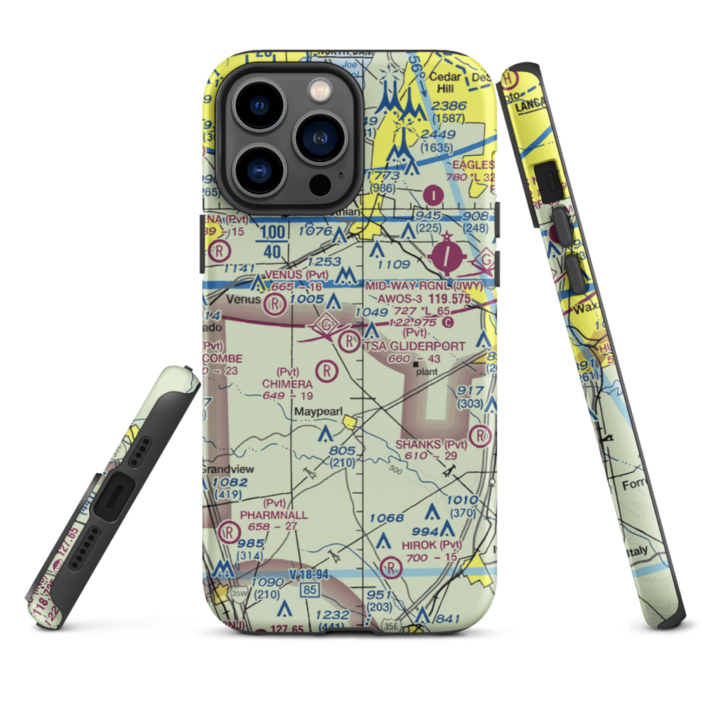 Tsa Gliderport (TA11) VFR Sectional  Tough iPhone Case iPhone 13 Pro Max model shown