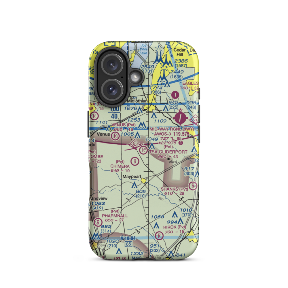 Tsa Gliderport (TA11) VFR Sectional  Tough iPhone Case iPhone 16 model shown