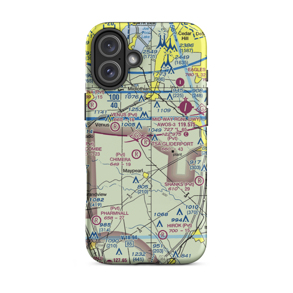 Tsa Gliderport (TA11) VFR Sectional  Tough iPhone Case iPhone 16 Plus model shown