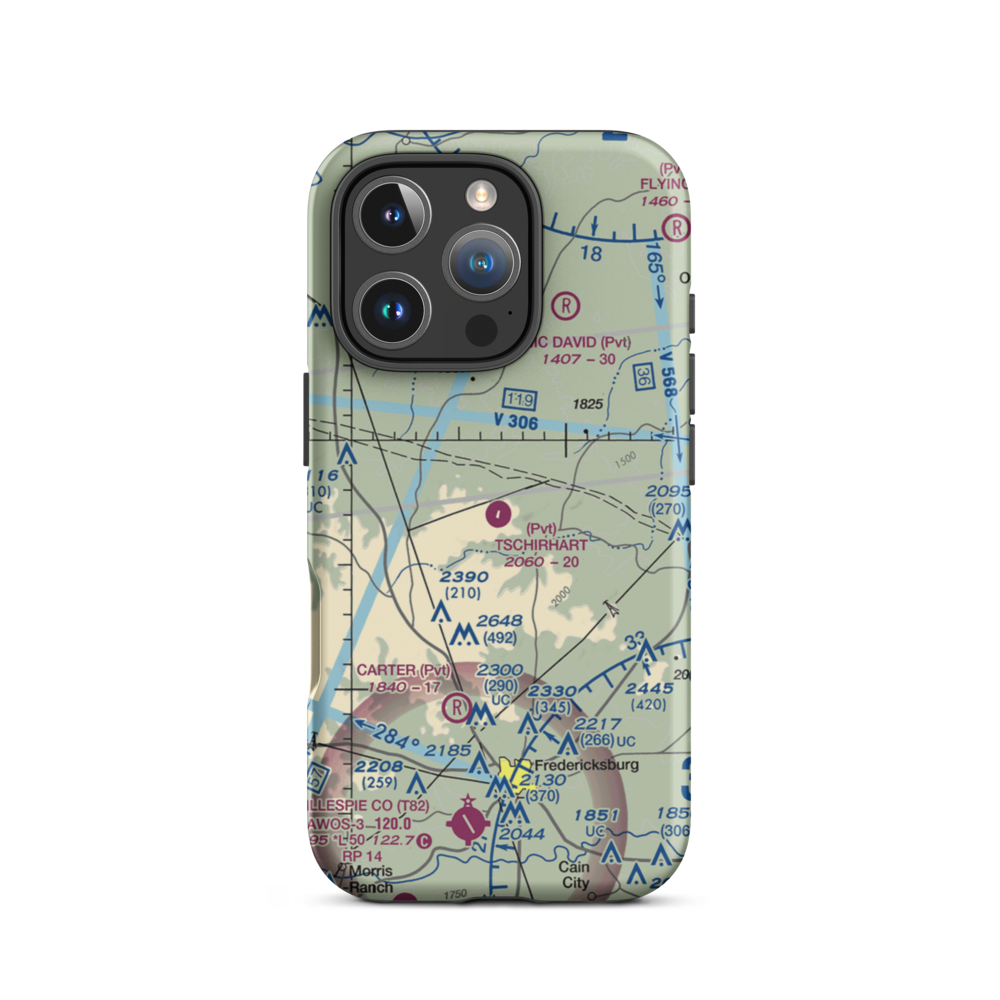 Tschirhart Ranch Airport (XS01) VFR Sectional  Tough iPhone Case iPhone 16 Pro model shown