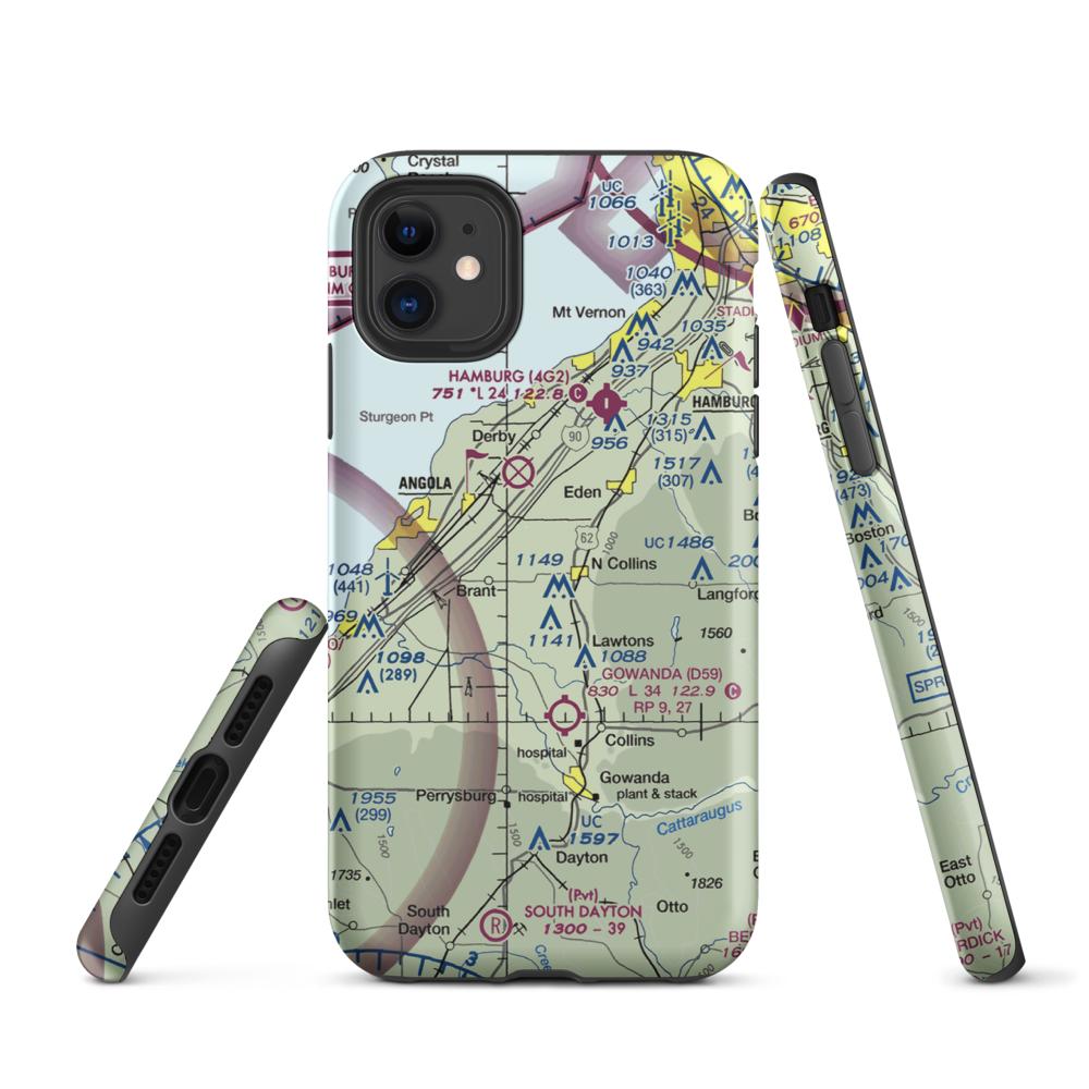 Ttt Air Airport (6NK4) VFR Sectional  Tough iPhone Case iPhone 11 model shown