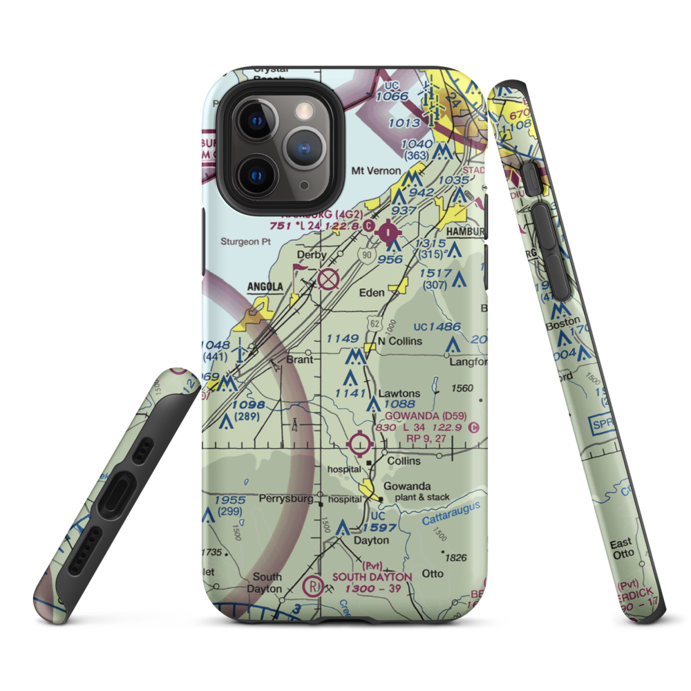 Ttt Air Airport (6NK4) VFR Sectional  Tough iPhone Case iPhone 11 Pro model shown