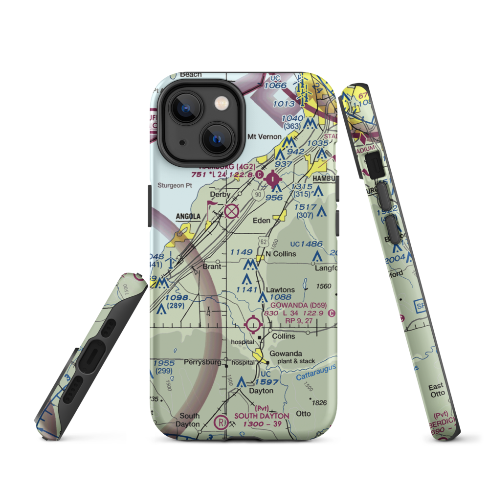 Ttt Air Airport (6NK4) VFR Sectional  Tough iPhone Case iPhone 14 model shown