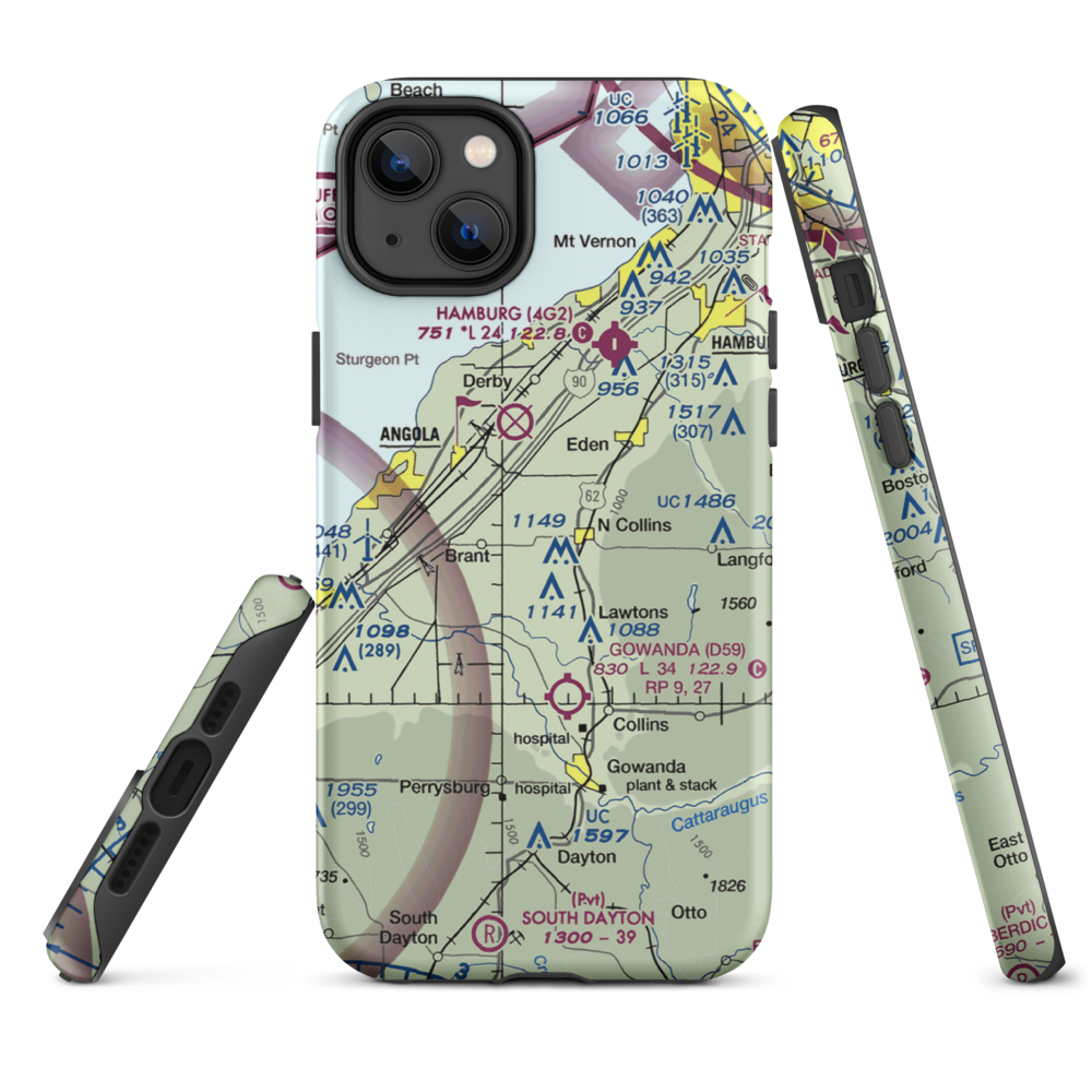 Ttt Air Airport (6NK4) VFR Sectional  Tough iPhone Case iPhone 14 Plus model shown