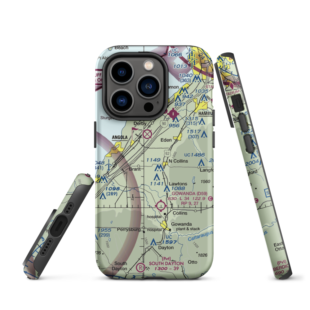 Ttt Air Airport (6NK4) VFR Sectional  Tough iPhone Case iPhone 14 Pro model shown
