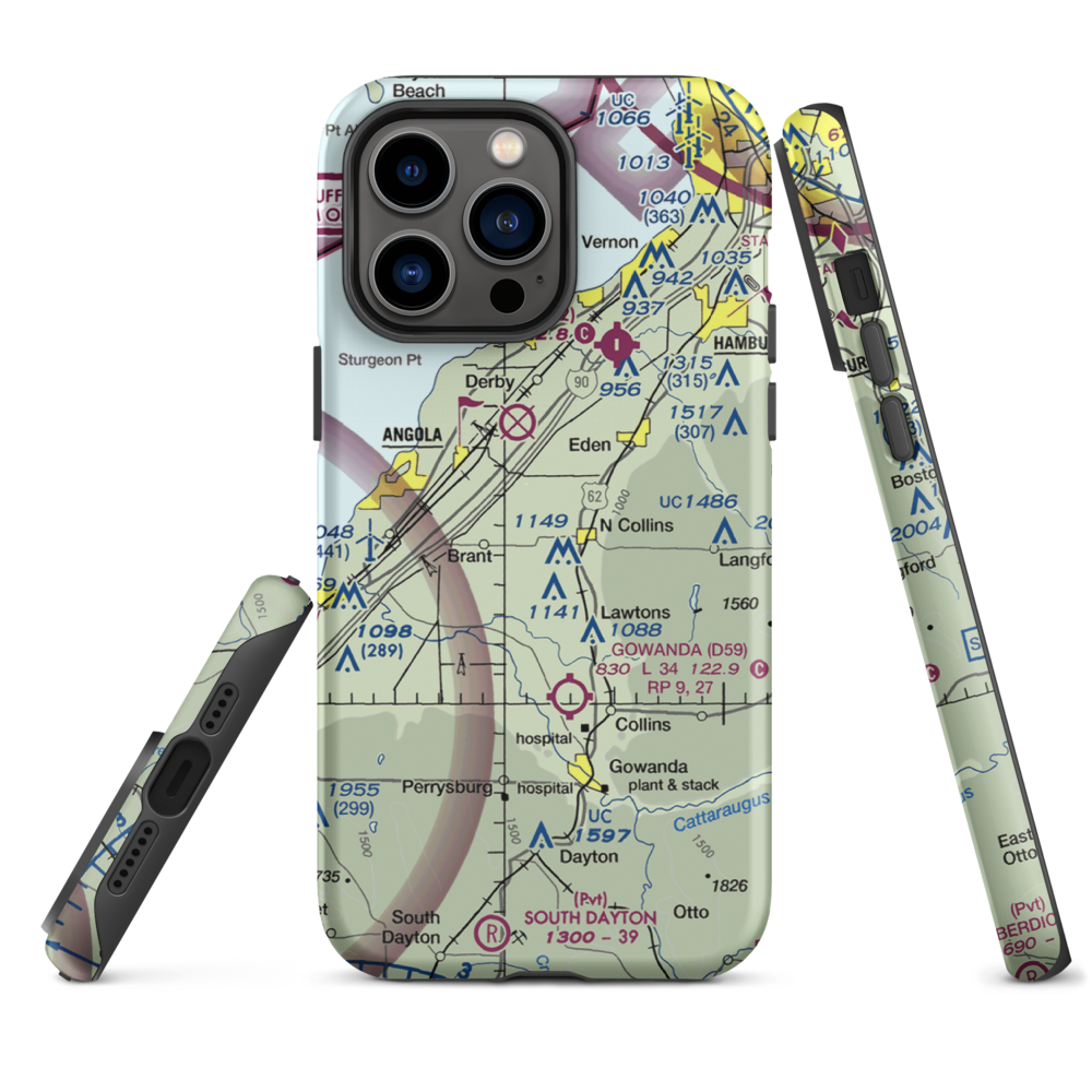 Ttt Air Airport (6NK4) VFR Sectional  Tough iPhone Case iPhone 14 Pro Max model shown