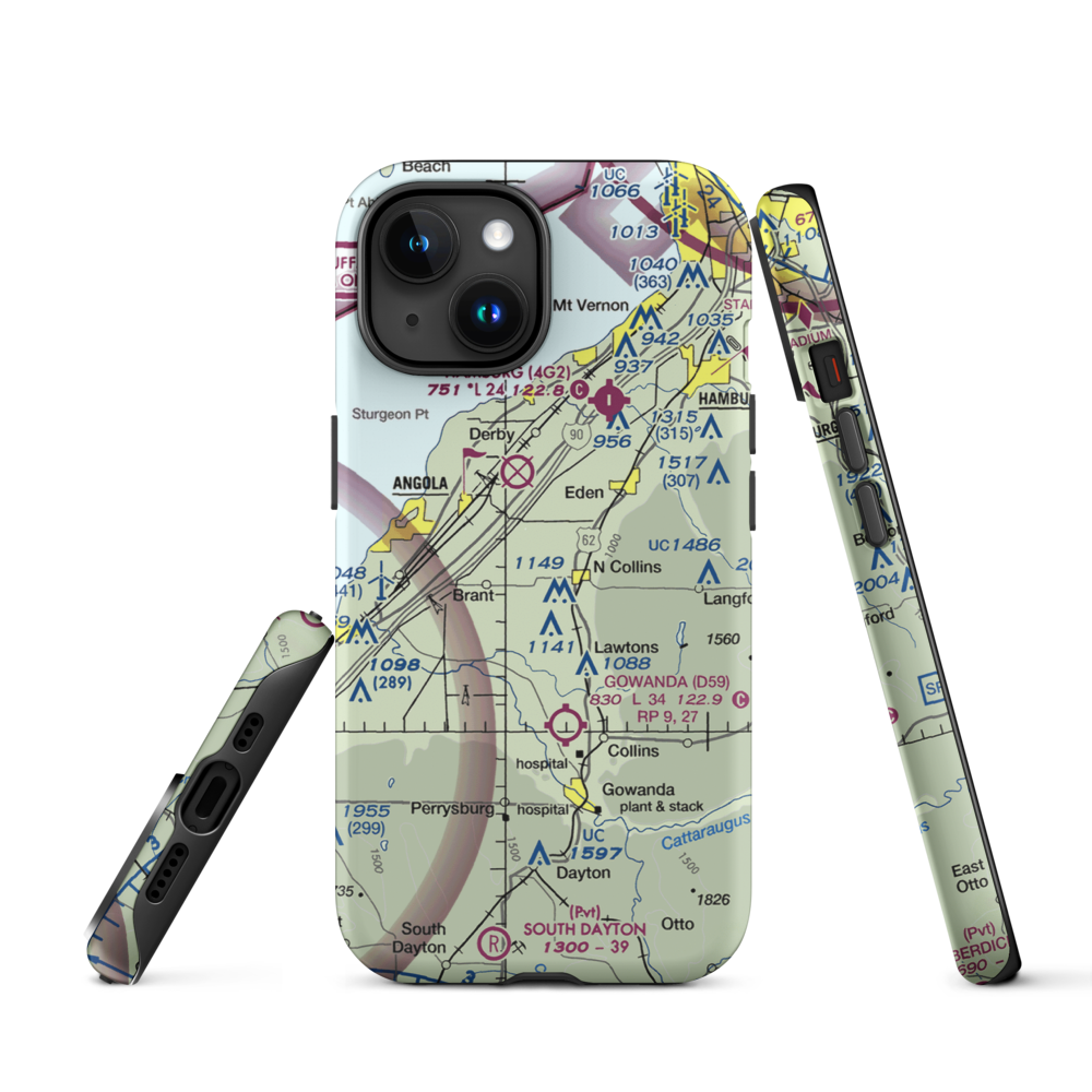 Ttt Air Airport (6NK4) VFR Sectional  Tough iPhone Case iPhone 15 model shown