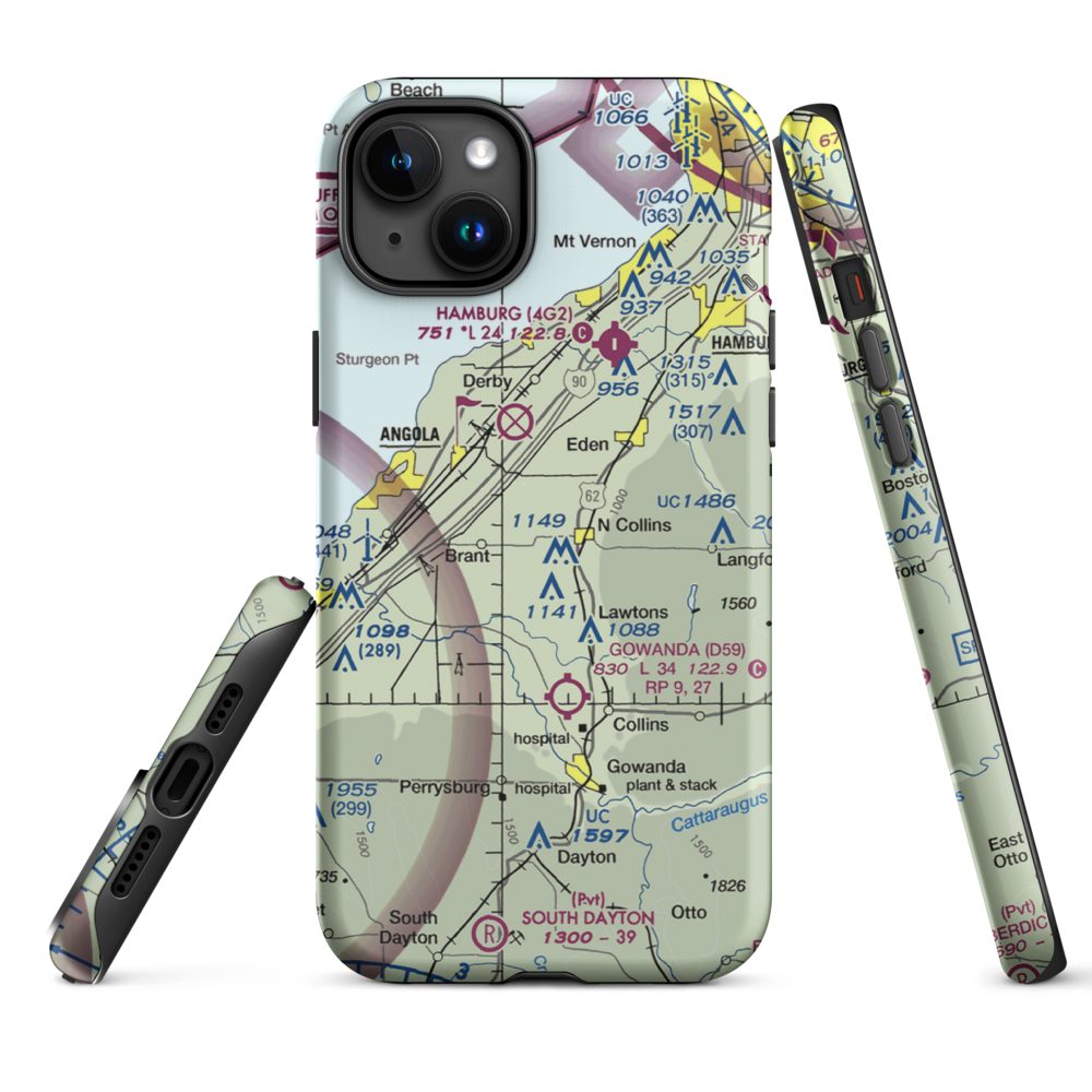 Ttt Air Airport (6NK4) VFR Sectional  Tough iPhone Case iPhone 15 Plus model shown