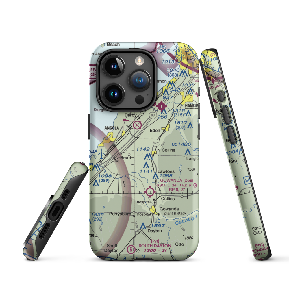 Ttt Air Airport (6NK4) VFR Sectional  Tough iPhone Case iPhone 15 Pro model shown