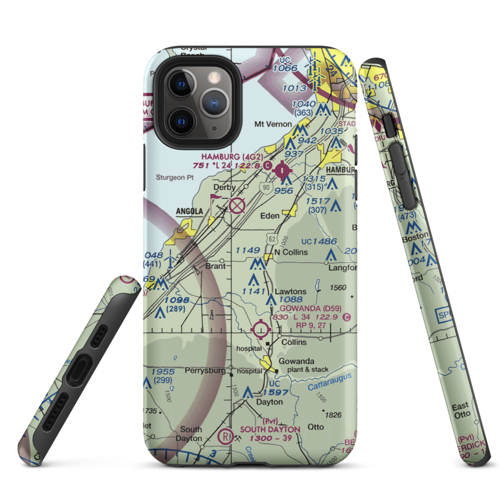 Ttt Air Airport (6NK4) VFR Sectional  Tough iPhone Case iPhone 11 Pro Max model shown