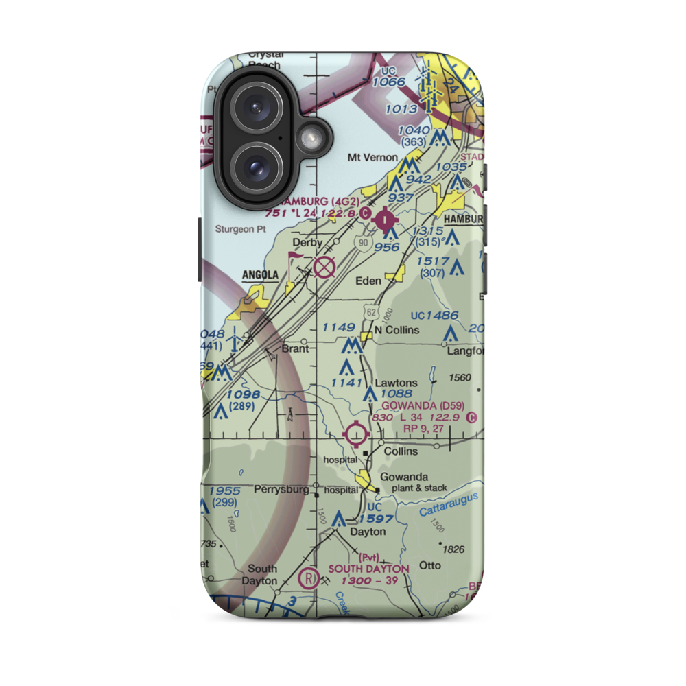 Ttt Air Airport (6NK4) VFR Sectional  Tough iPhone Case iPhone 16 Plus model shown