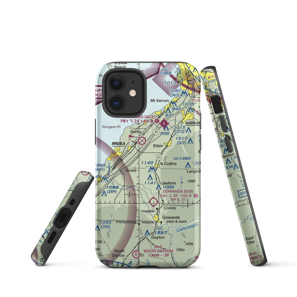 Ttt Air Airport (6NK4) VFR Sectional  Tough iPhone Case iPhone 12 mini model shown