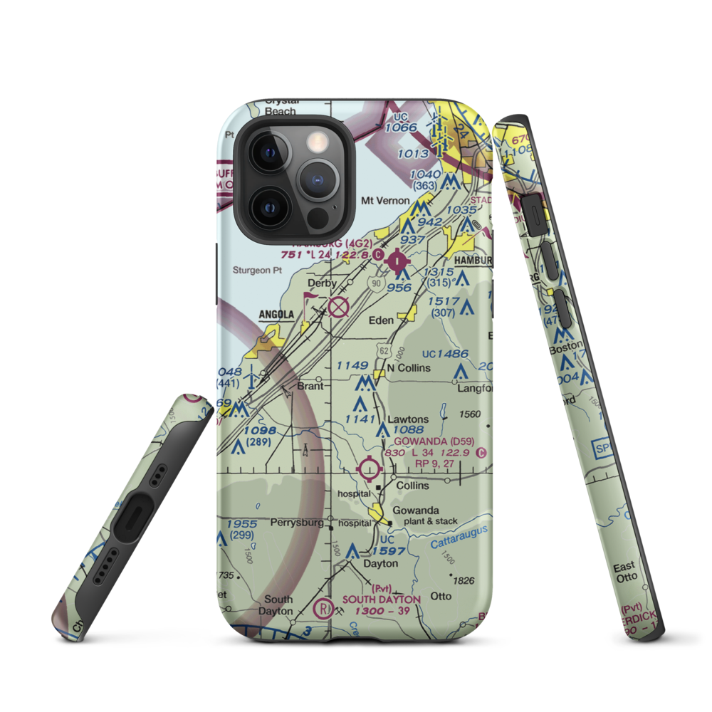 Ttt Air Airport (6NK4) VFR Sectional  Tough iPhone Case iPhone 12 Pro model shown